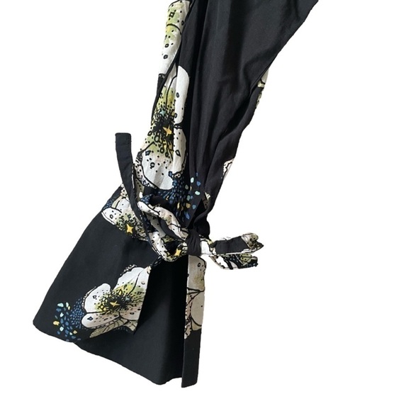 Free People Black Tuscan Dreams Floral Blouse, S - Picture 11 of 14